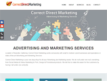 Tablet Screenshot of correctdirectmarketing.com